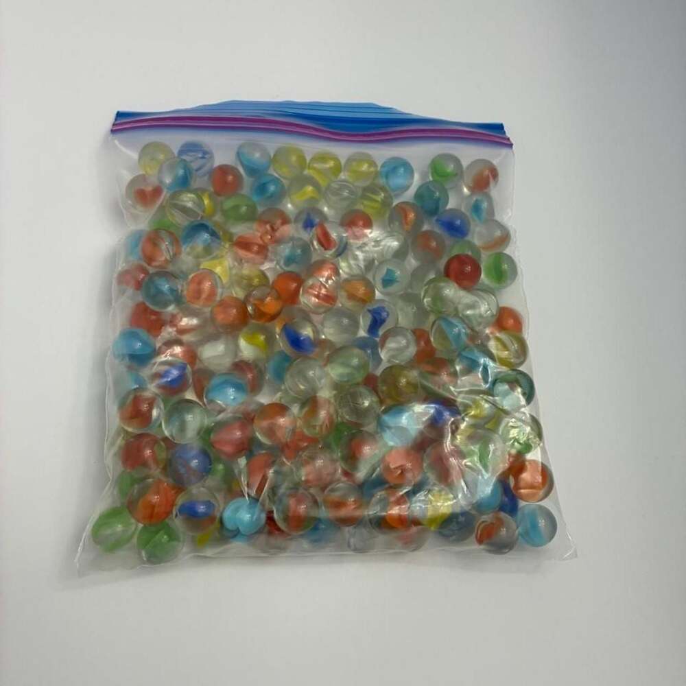 Vintage Assorted Clear Glass Cat's Eye Marbles Bulk Lot